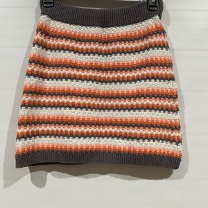 Wild Fable Multicolor Striped Mini Skirt